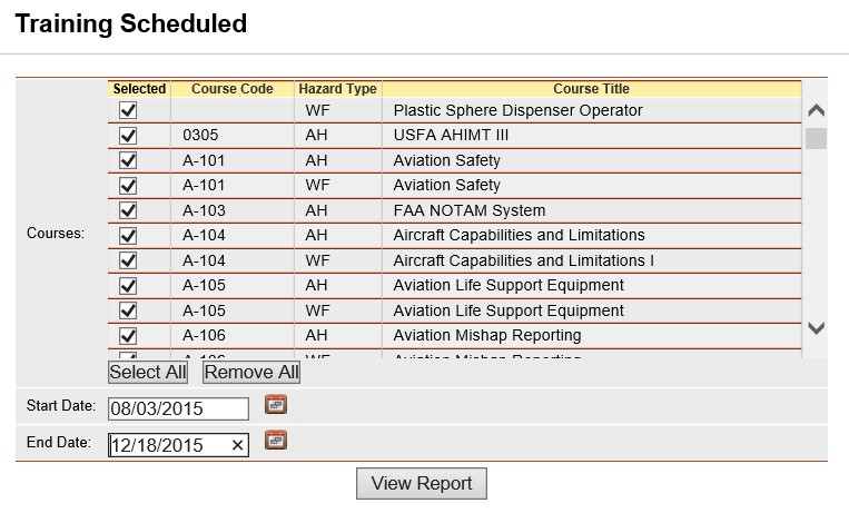 training scheduled report input.jpg